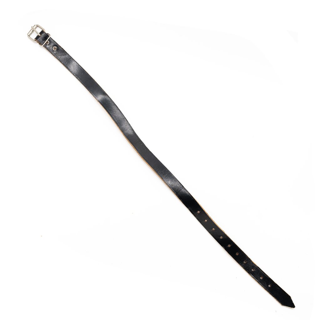 Levně Řemínek ustrojovací výstrojní kožený černý original použitý
