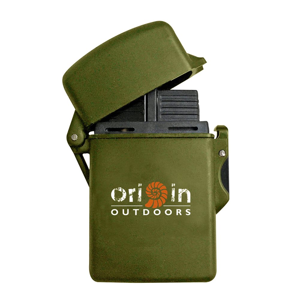 Levně Origin Outdoors zapalovač STORM tryskový vodotěsný ZELENÝ
