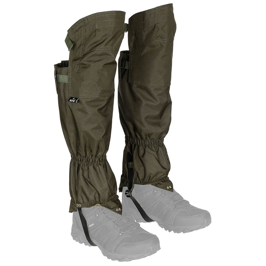 Levně MFH spinky/návleky OVERKNEE vysoké na kolena se zipem ZELENÉ