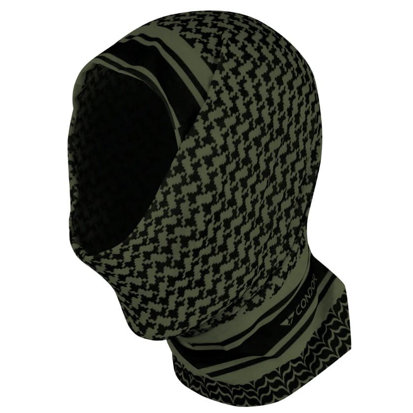 CONDOR OUTDOOR šátek MULTI-WRAP multifunkční SHEMAGH ČERNO-ZELENÝ