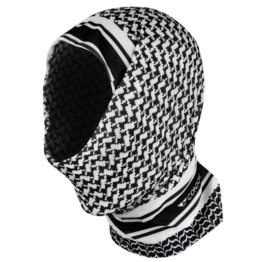 CONDOR OUTDOOR šátek MULTI-WRAP multifunkční SHEMAGH ČERNO-BÍLÝ