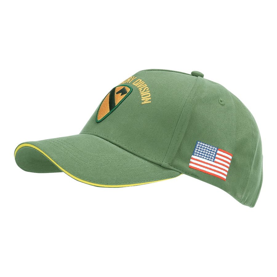 Levně FOSTEX čepice baseball US CAVALRY WWII 3D ZELENÁ