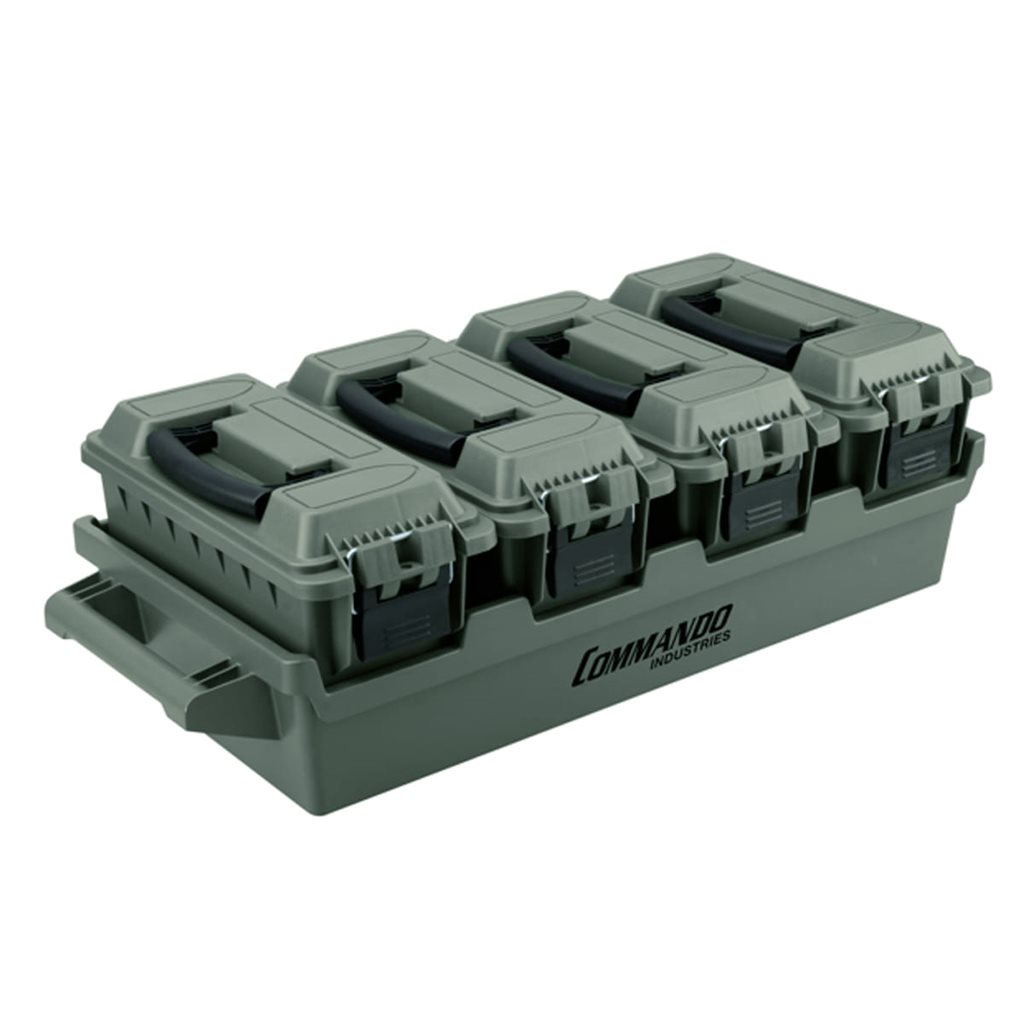Levně Commando set 4 ks plastových beden AMMO BOX ZELENÝ