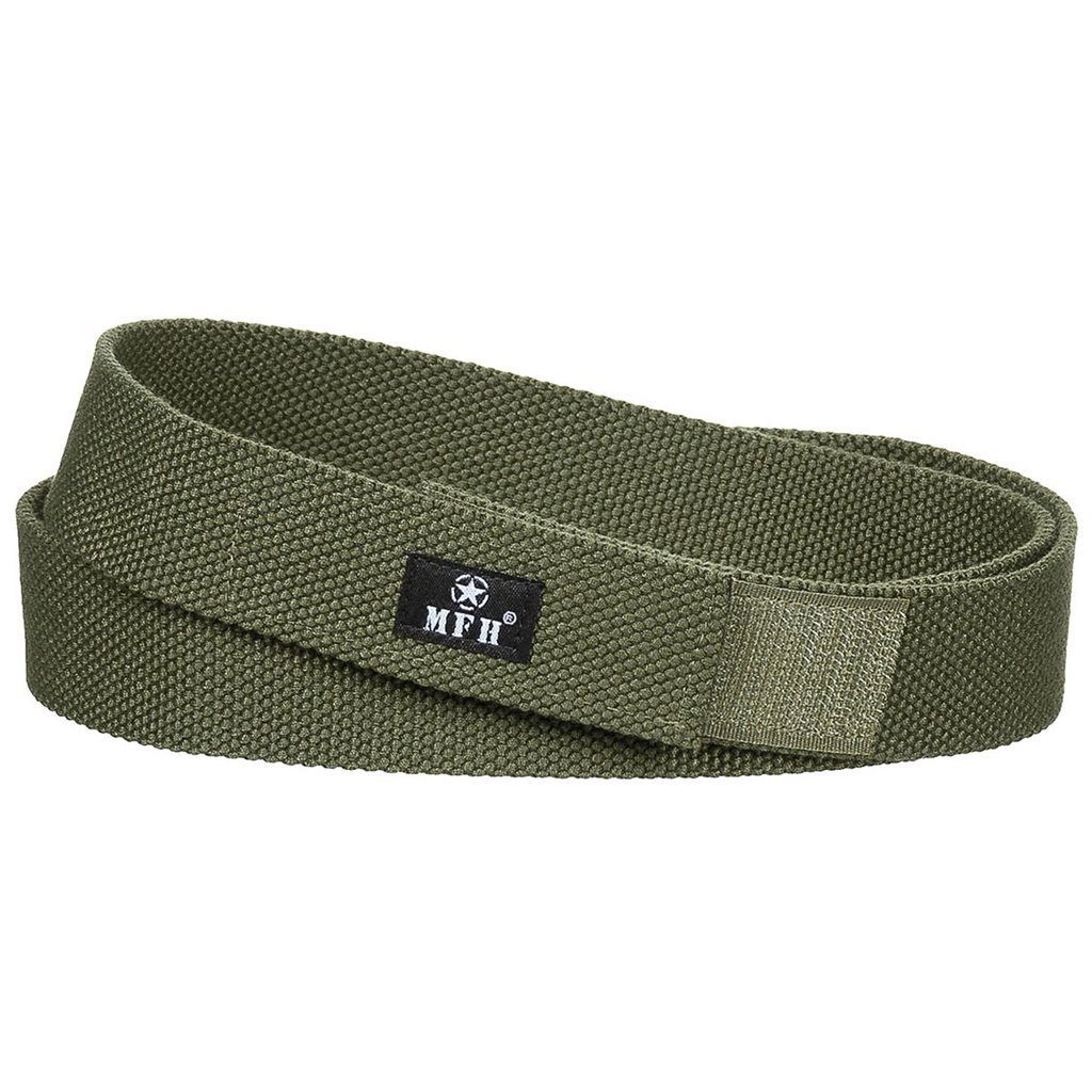 Levně Opasek se suchým zipem šíře 32 mm ZELENÝ