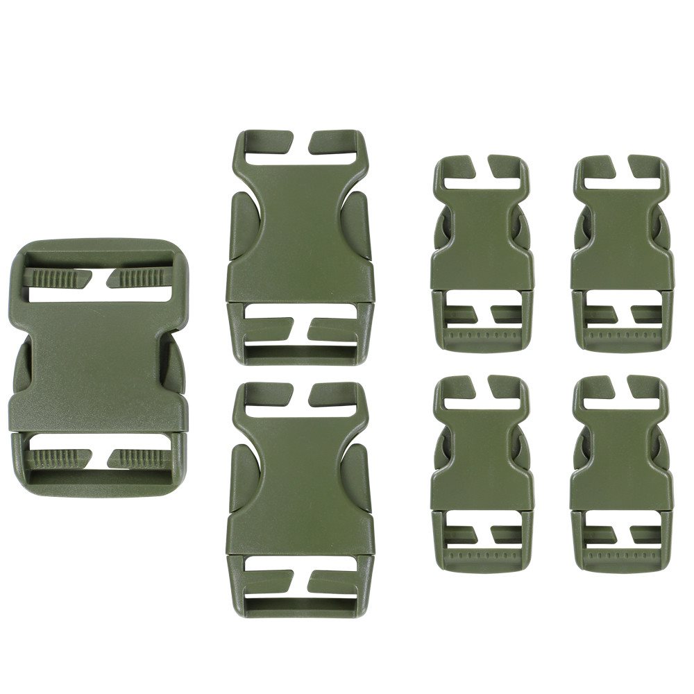 Levně CONDOR OUTDOOR přezky náhradní REPAIR KIT 7 ks ZELENÉ