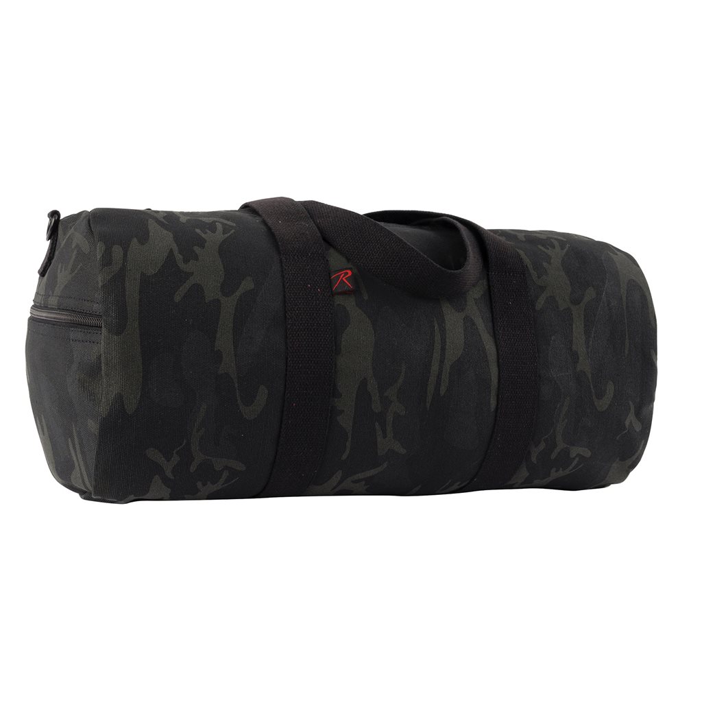 Levně ROTHCO taška přes rameno VÁLEC 48 x 23 cm bavlněná MIDNIGHT BLACK CAMO