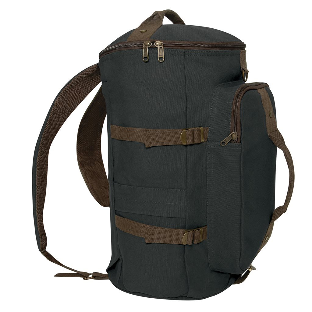 Levně ROTHCO taška/batoh/vak CONVERTIBLE 19" plátěná ŠEDO/HNĚDÁ