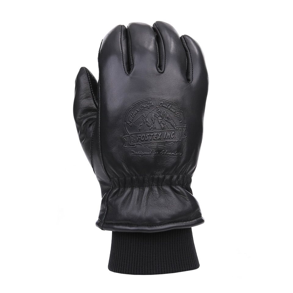 Levně Rukavice zimní OUTDOOR kožené ČERNÉ