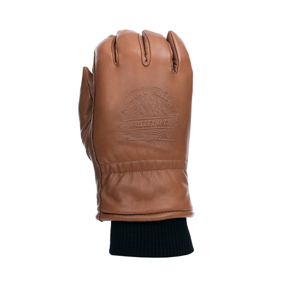 Levně Rukavice zimní OUTDOOR kožené HNĚDÉ