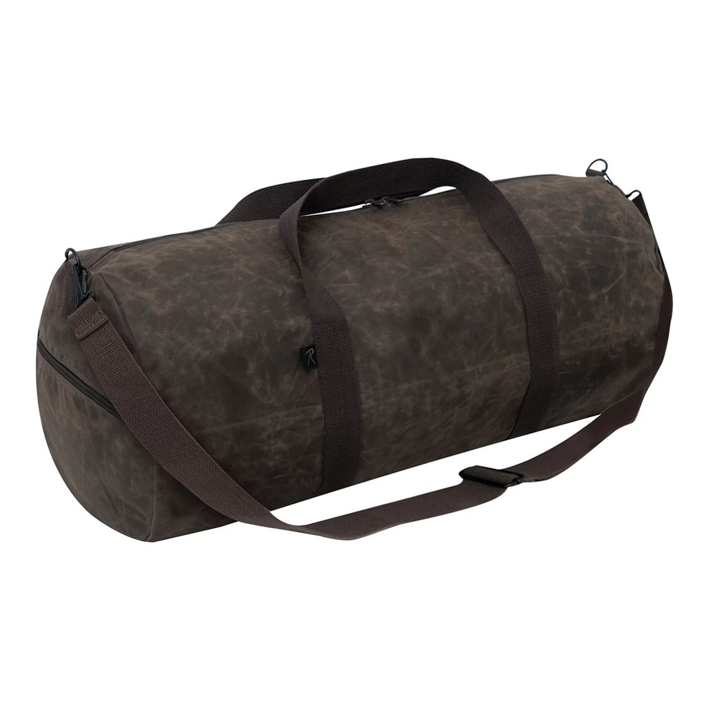 Taška WAXED DUFFLE BAG přes rameno 24" HNĚDÁ