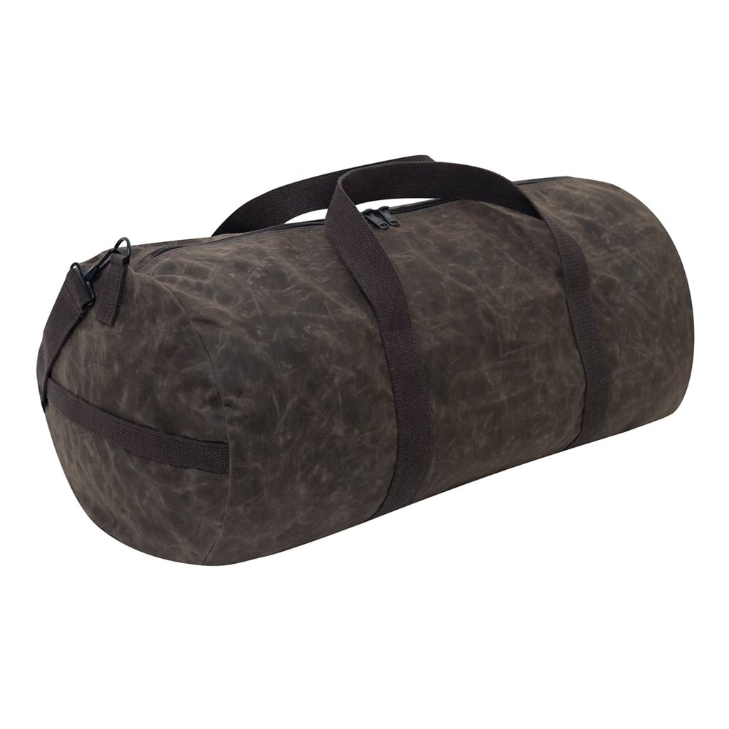 Taška WAXED DUFFLE BAG přes rameno 24" HNĚDÁ