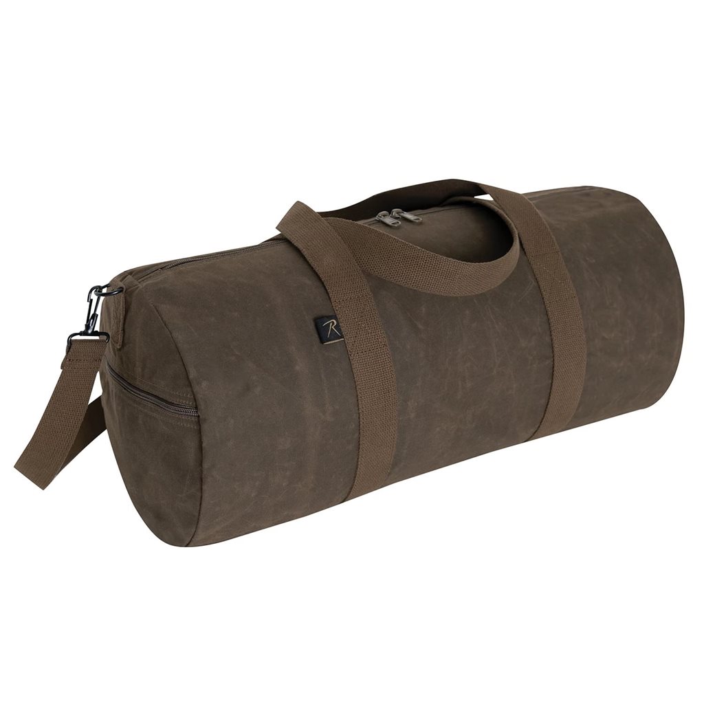 Taška WAXED DUFFLE BAG přes rameno 24" HNĚDÁ