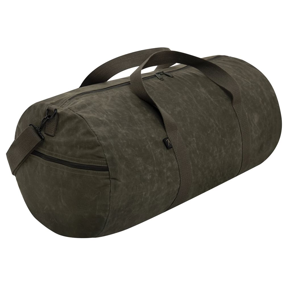 Taška WAXED DUFFLE BAG přes rameno 24" ZELENÁ