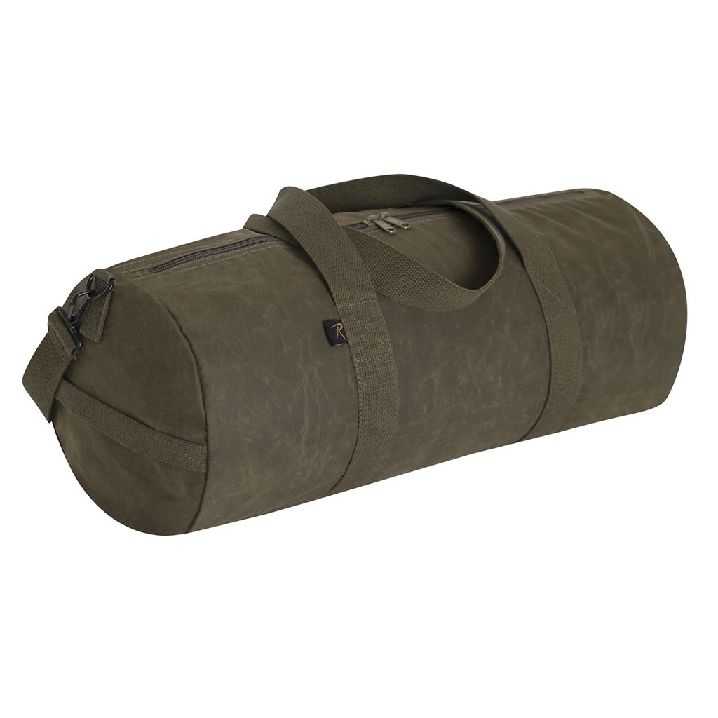 Taška WAXED DUFFLE BAG přes rameno 24" ZELENÁ