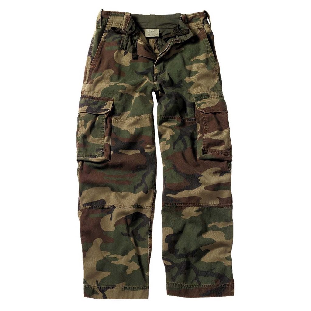 Levně Kalhoty dětské VINTAGE PARATROOPER WOODLAND