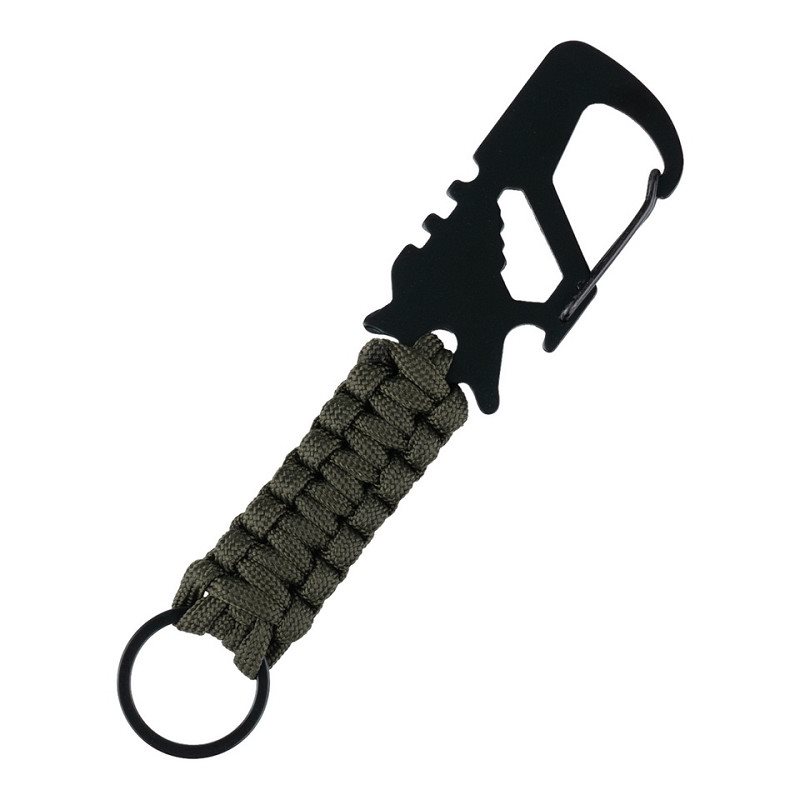Levně 101INC klíčenka multifunkční s karabinou ZELENÁ