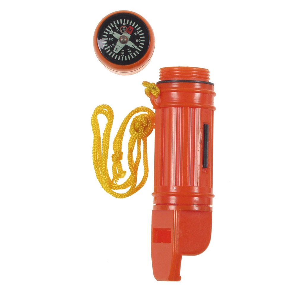 Levně MFH píšťalka 5 v 1 vodotěsná 11,5 cm ORANŽOVÁ