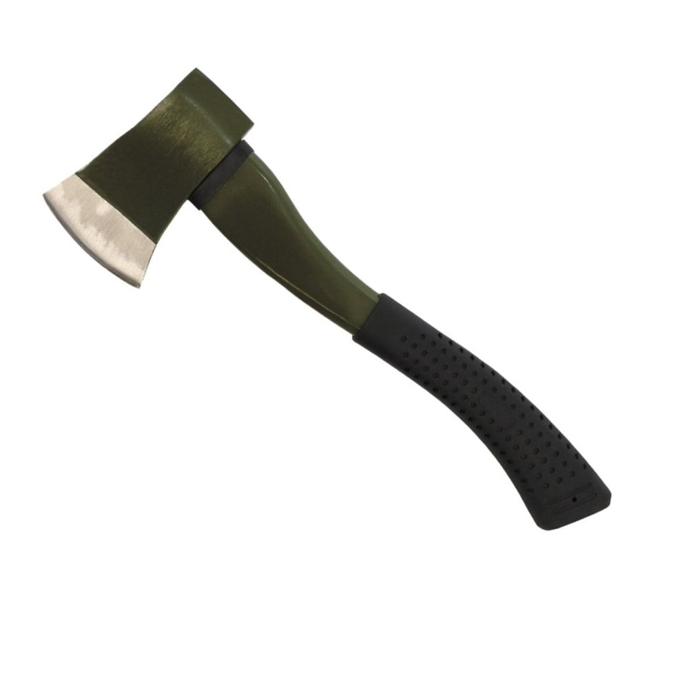 Levně MFH sekera DELUXE FIBERGLASS 38cm s gumovou rukojetí ZELENÁ