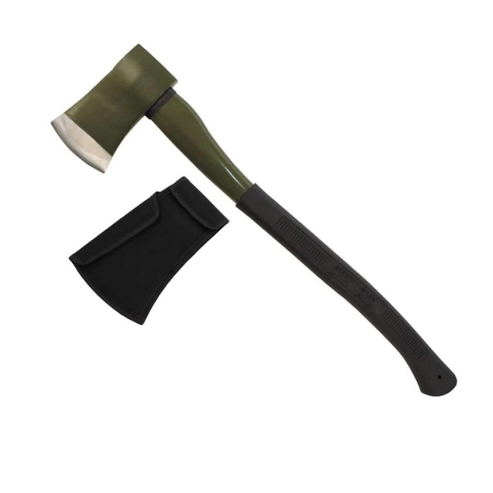 Levně FOX Outdoor sekera DELUXE FIBERGLASS 61cm s gumovou rukojetí ZELENÁ
