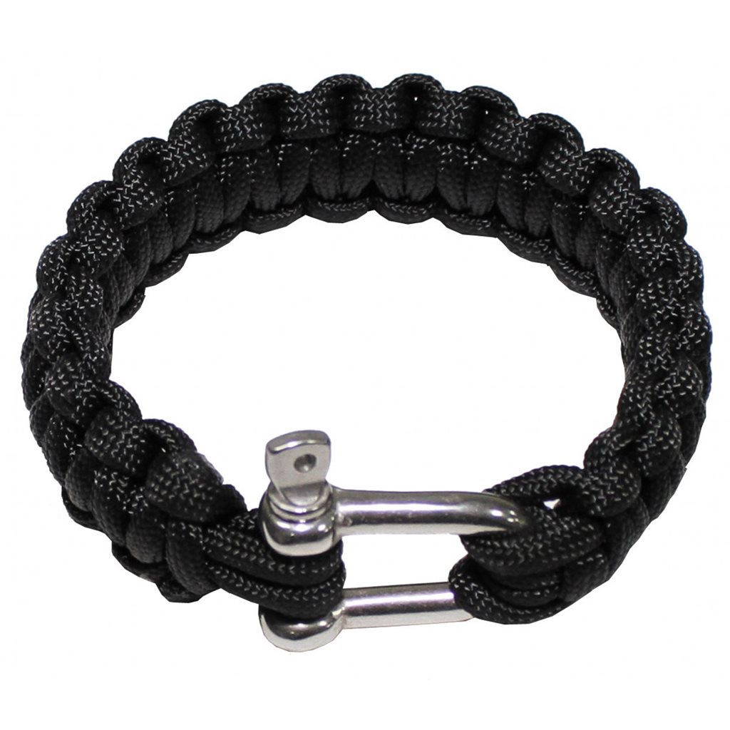Levně Náramek PARACORD kov.přezka ČERNÝ