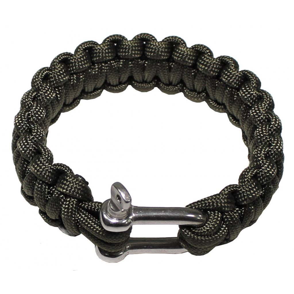 Levně Náramek PARACORD kov.přezka ZELENÝ