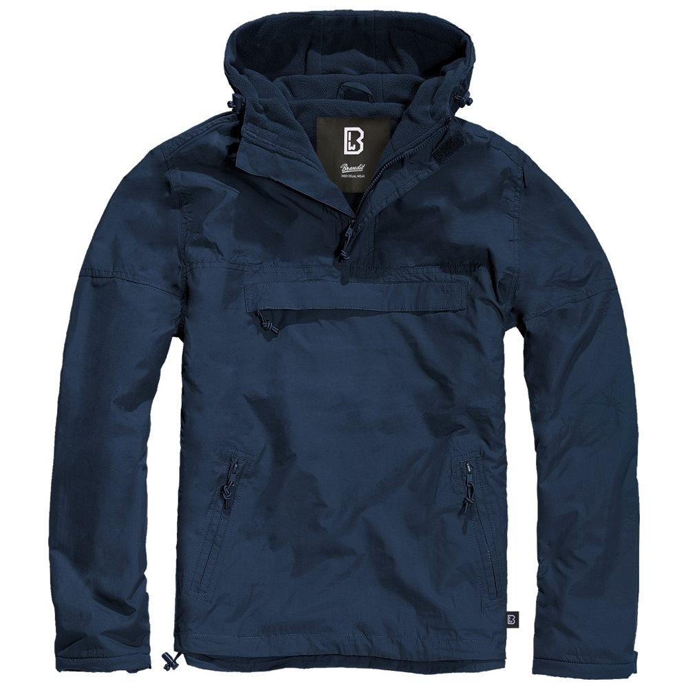 Levně Bunda větrovka s kapucí WINDBREAKER MODRÁ
