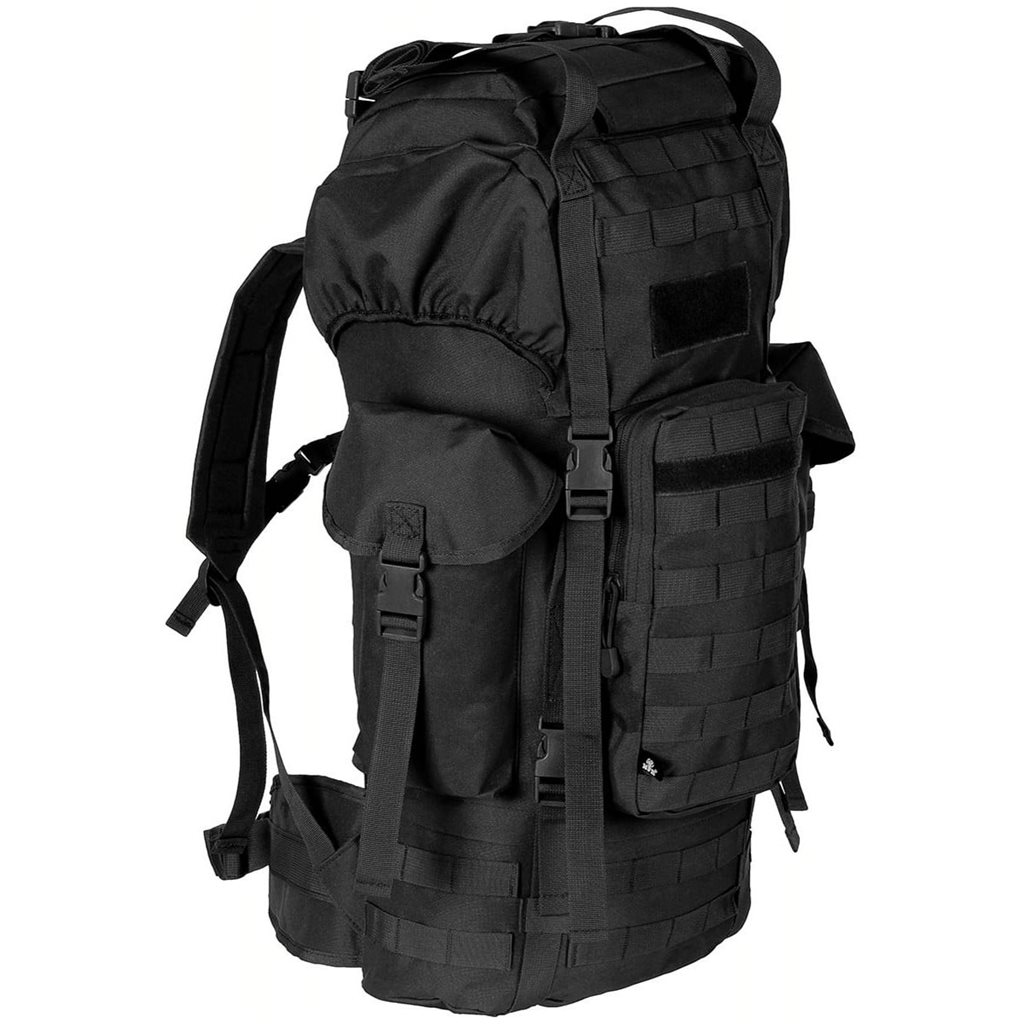 Levně MFH batoh bojový MOLLE 65l polstrovaný + ALU výztuha ČERNÝ