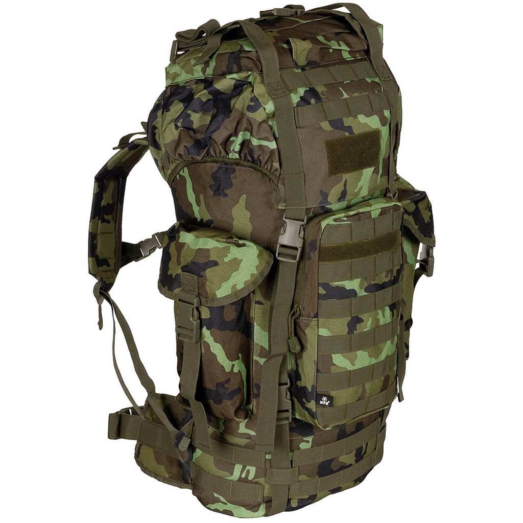 Levně MFH batoh bojový MOLLE 65l polstrovaný + ALU výztuha vz.95 les