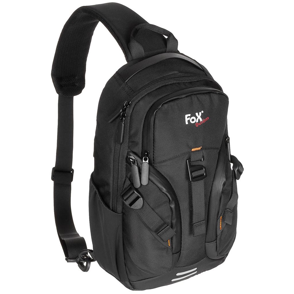 Levně FOX Outdoor batoh TRAVEL SLING přes jedno rameno ČERNÝ