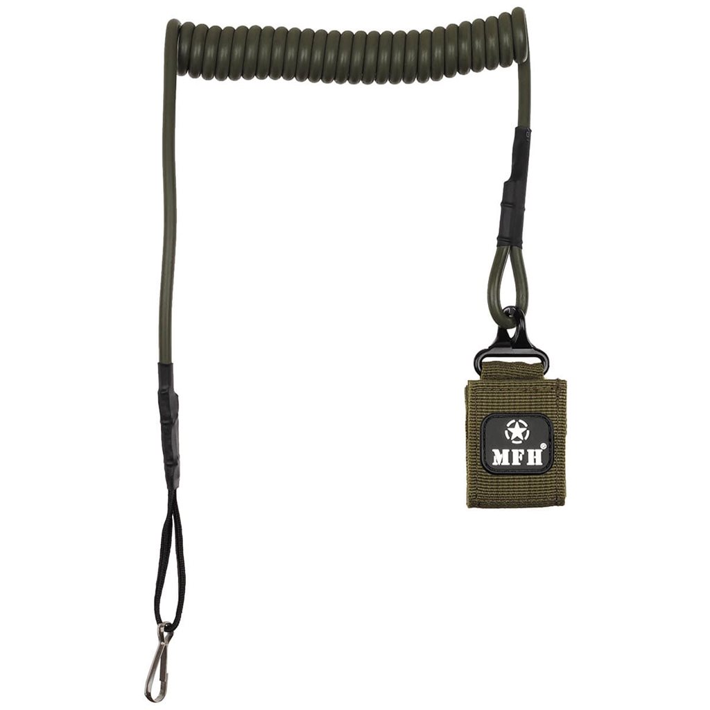 Levně MFH kabel (telefonní) bezpečnostní ke zbrani ZELENÝ