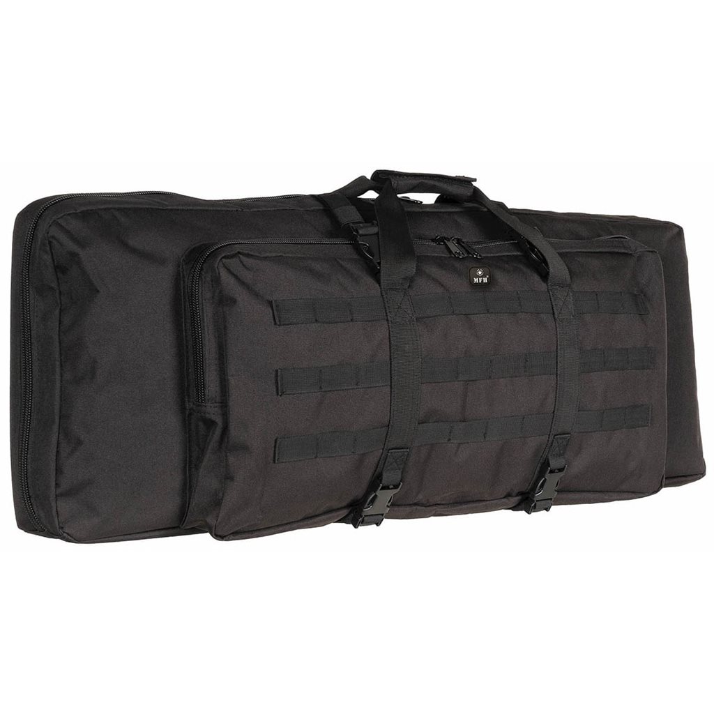 Levně MFH taška na dvě pušky 90cm MODULAR s popruhy na záda ČERNÁ