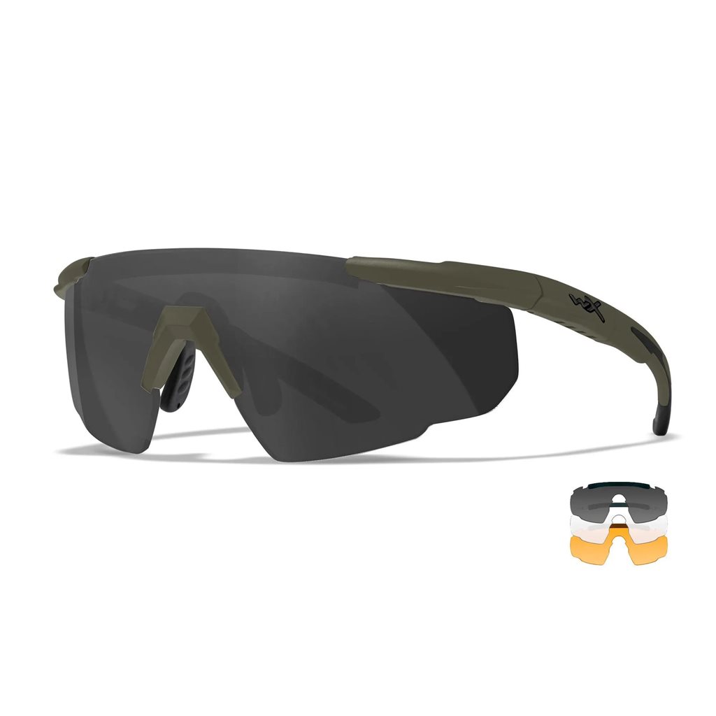 Levně WILEY X brýle střelecké SABER ADVANCED sada 3 skla ZELENÝ rám