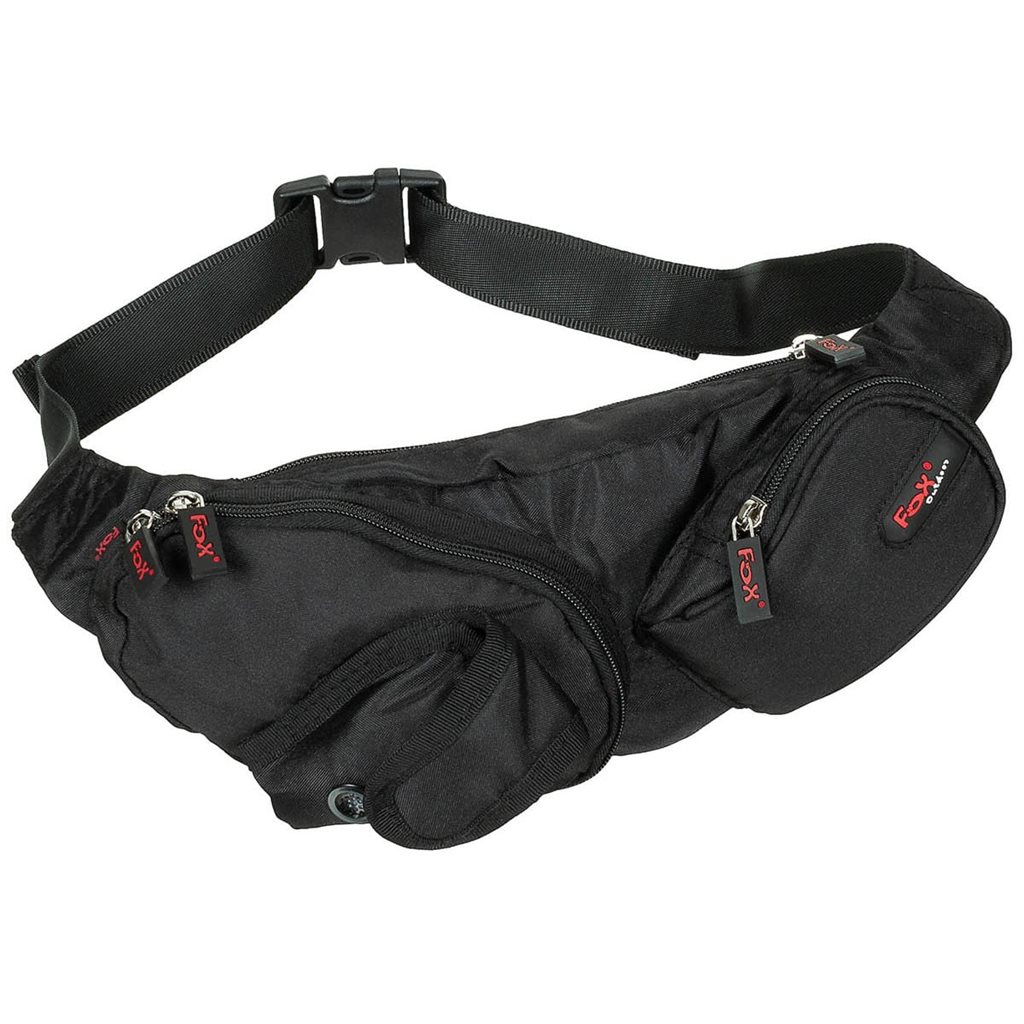 Levně FOX Outdoor ledvinka s kapsou na mobil ČERNÁ
