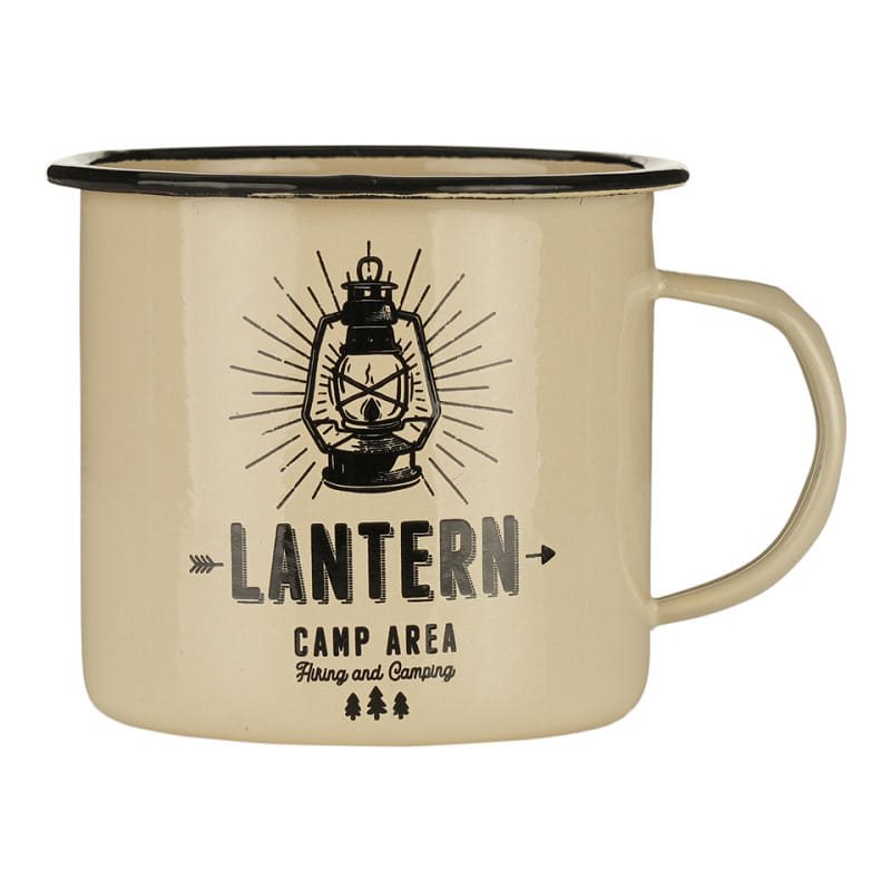 Levně FOSCO hrnek Outdoor Lantern smaltovaný 500 ml PÍSKOVÝ