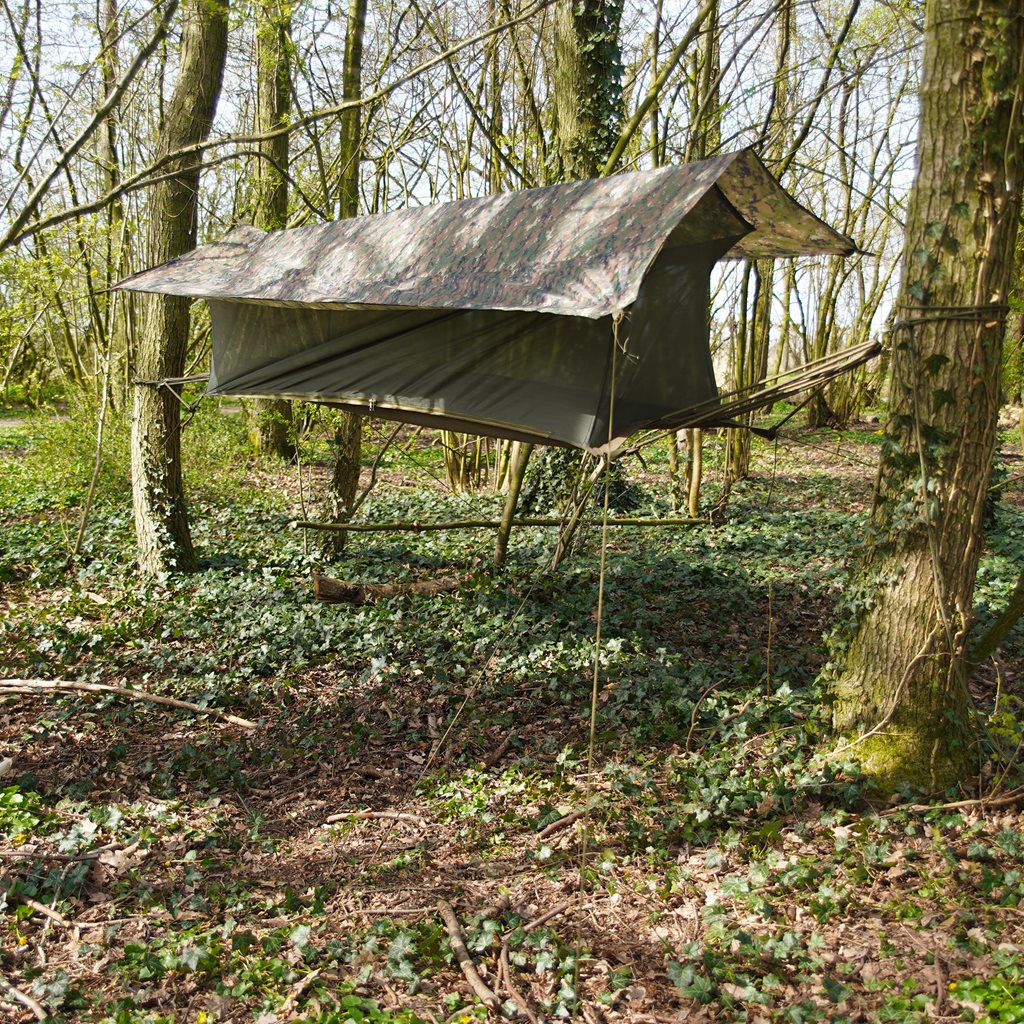 Levně FOSCO síť houpací JUNGLE s moskytiérou DIGITAL WOODLAND