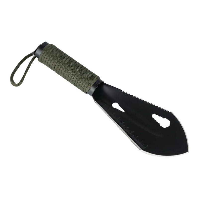 Levně FOSCO lopatka lehká SURVIVAL 7v1 paracord ČERNÁ