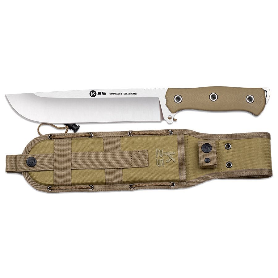Levně K25 nůž s pevnou čepelí G10/CNC s pouzdrem COYOTE