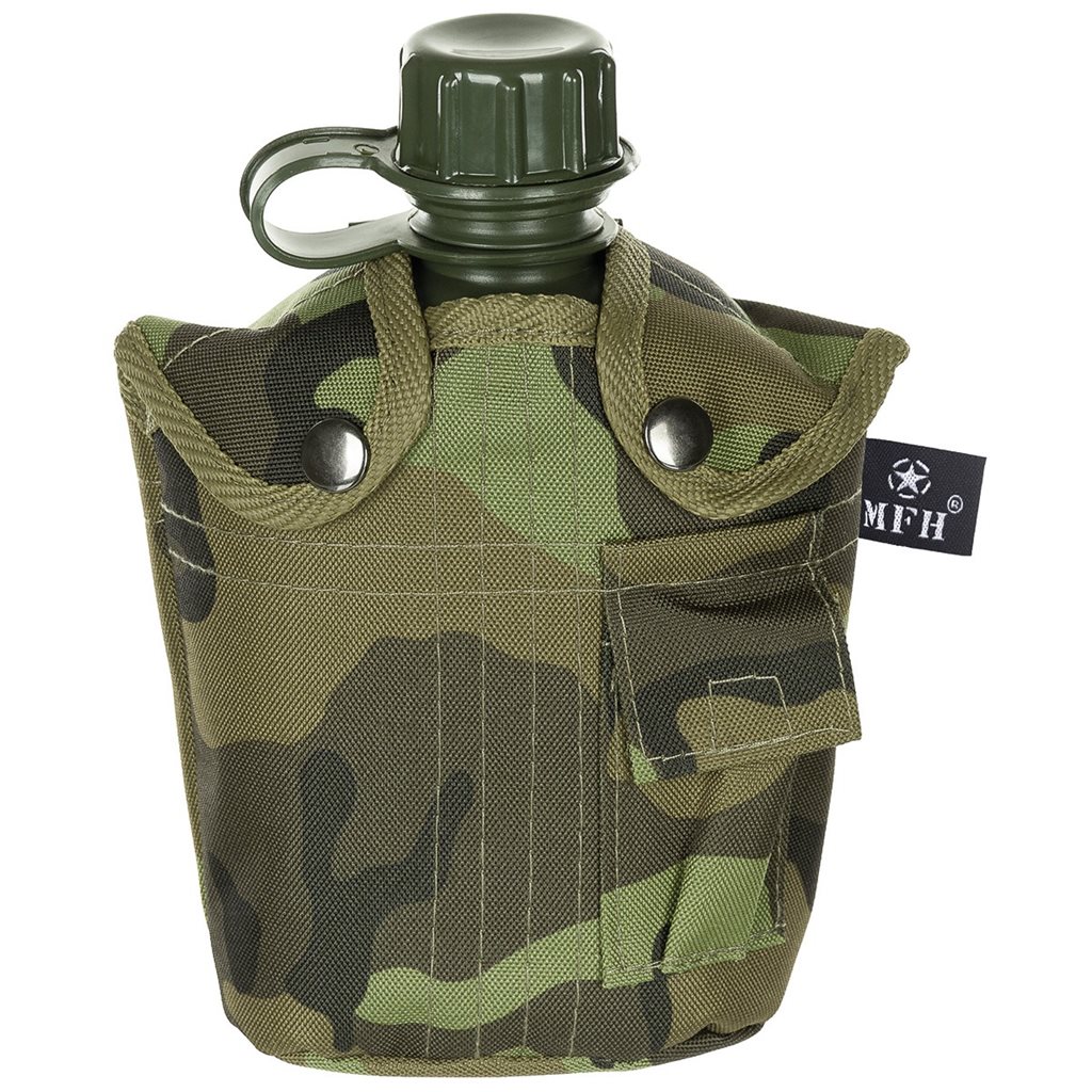 Levně MFH láhev polní US nylonový potah 1L vz.95 les