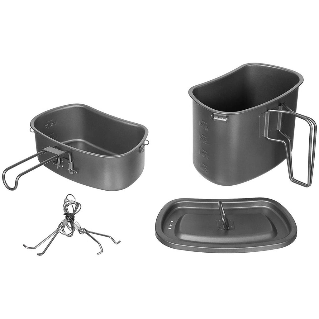 Levně FOX Outdoor nádobí "LEDVINA" titanová 3dílná (hrnek, šálek, víčko)