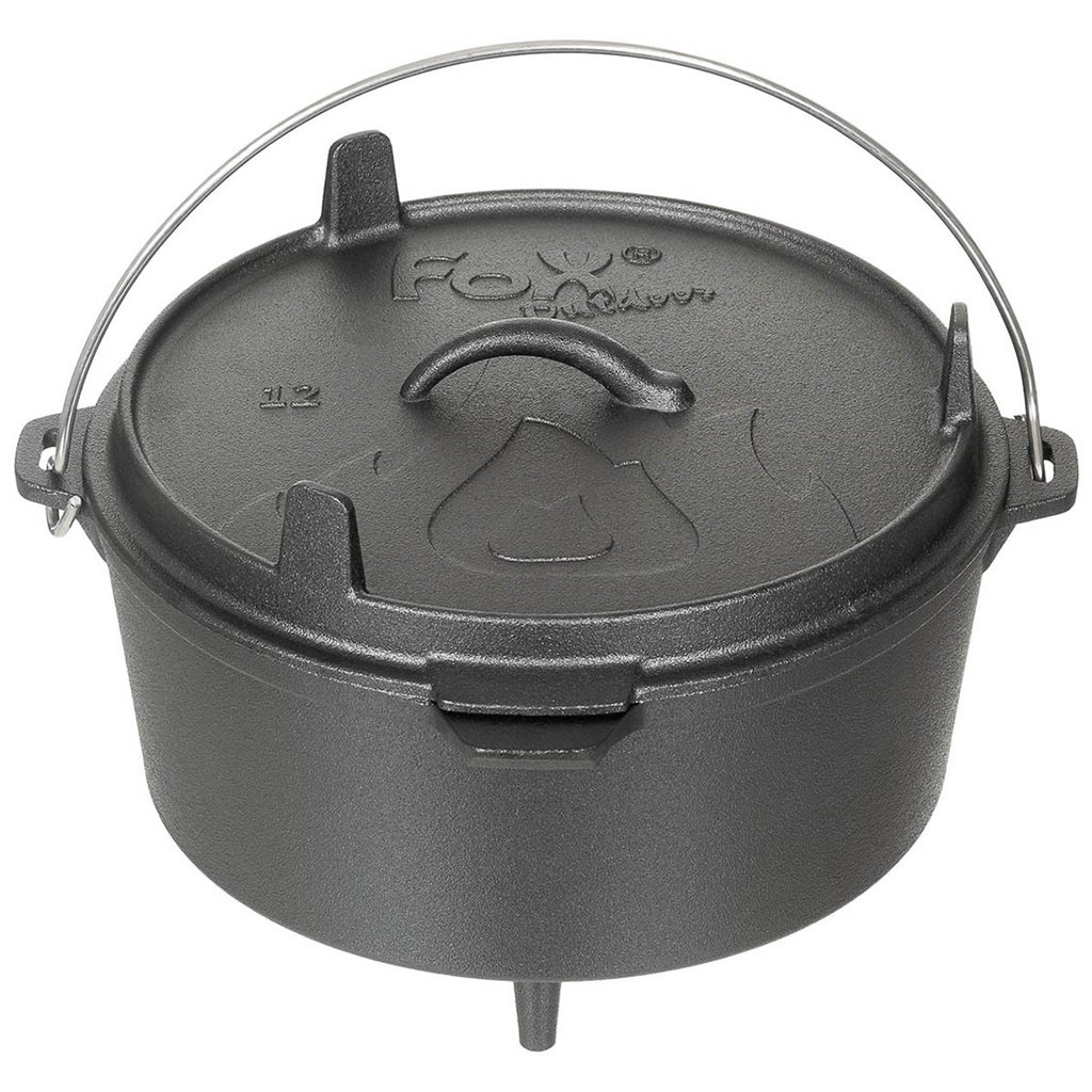 Levně MFH hrnec DUTCH OVEN litinový 5,7 l ČERNÝ