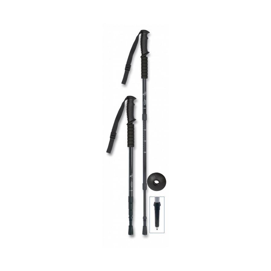 Levně Hůl treková teleskopická 110/135 cm ČERNÉ 1 kus