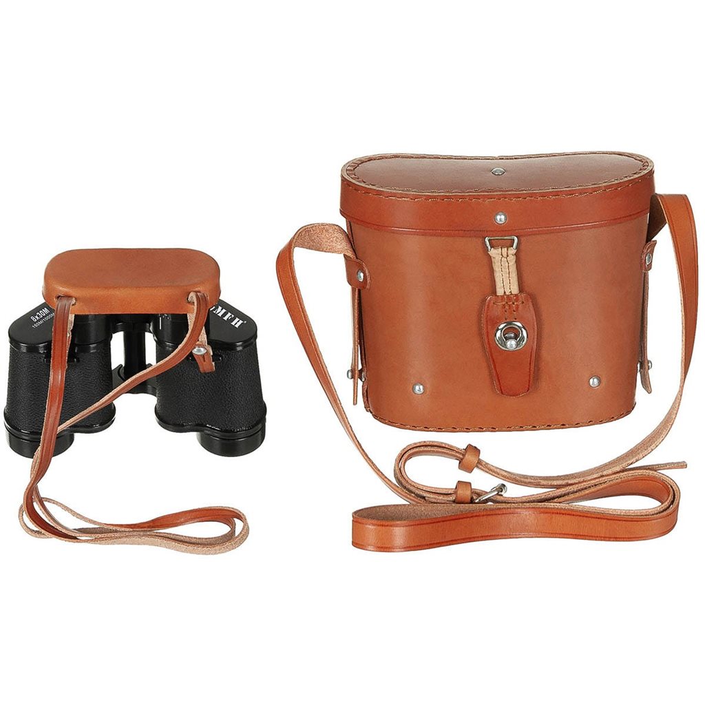 Levně MFH dalekohled 8x30 RETRO s koženým pouzdrem
