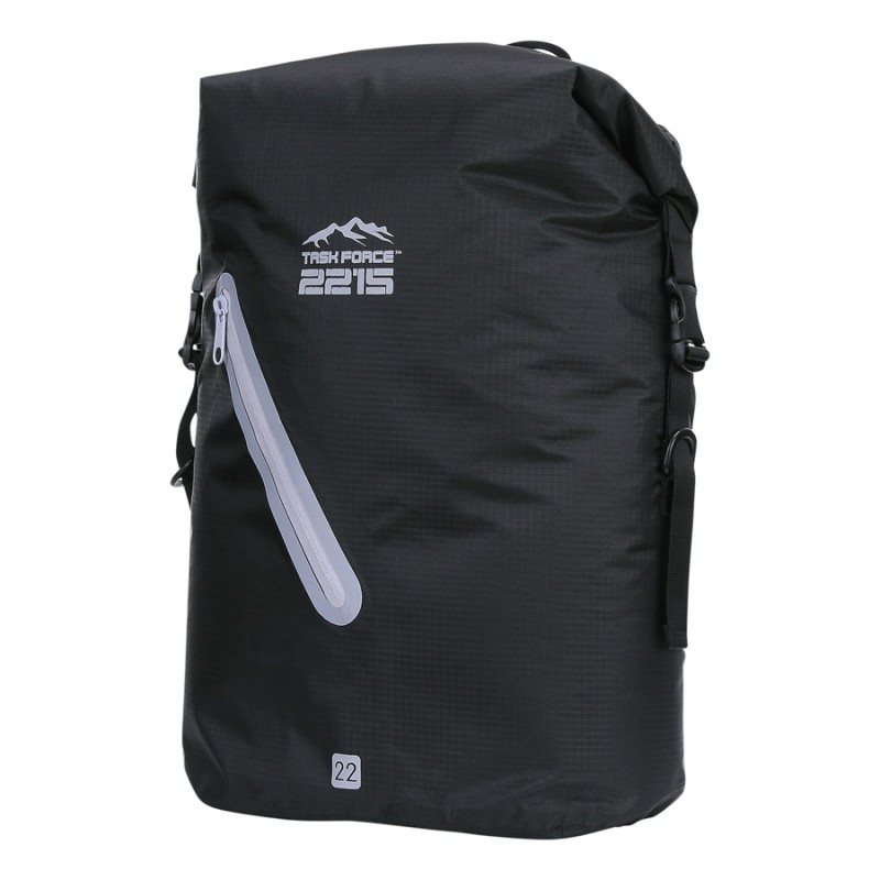 Levně Task Force 2215 batoh vak BEAVERTAIL 22 L nepromokavý ČERNO/ŠEDÝ