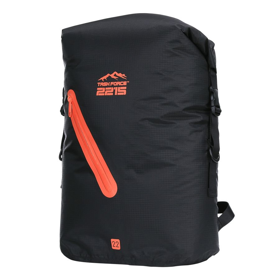 Levně Task Force 2215 batoh vak BEAVERTAIL 22 L nepromokavý ČERNO/ORANŽOVÝ