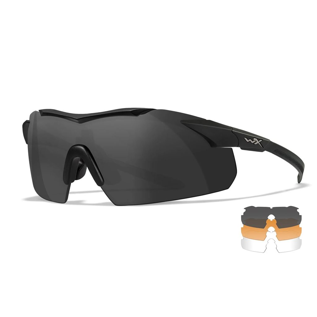 Levně WILEY X brýle střelecké WX VAPOR COMM sada 3 skla ČERNÝ rám