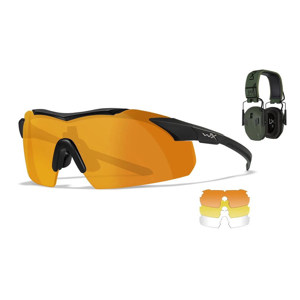 Levně WILEY X sada brýlí WX VAPOR COMM a střeleckých sluchátek M300