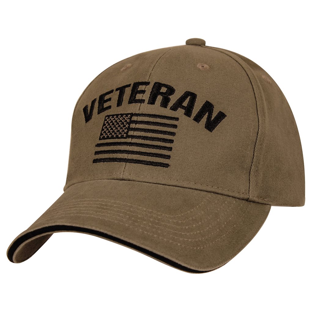 Levně ROTHCO čepice VINTAGE VETERAN s US vlajkou COYOTE
