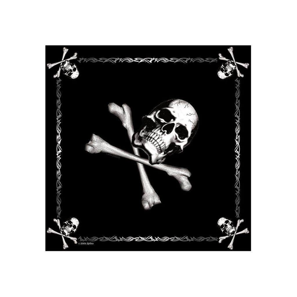 Levně ROTHCO šátek 55 x 55 cm JOLLY ROGER ČERNÝ