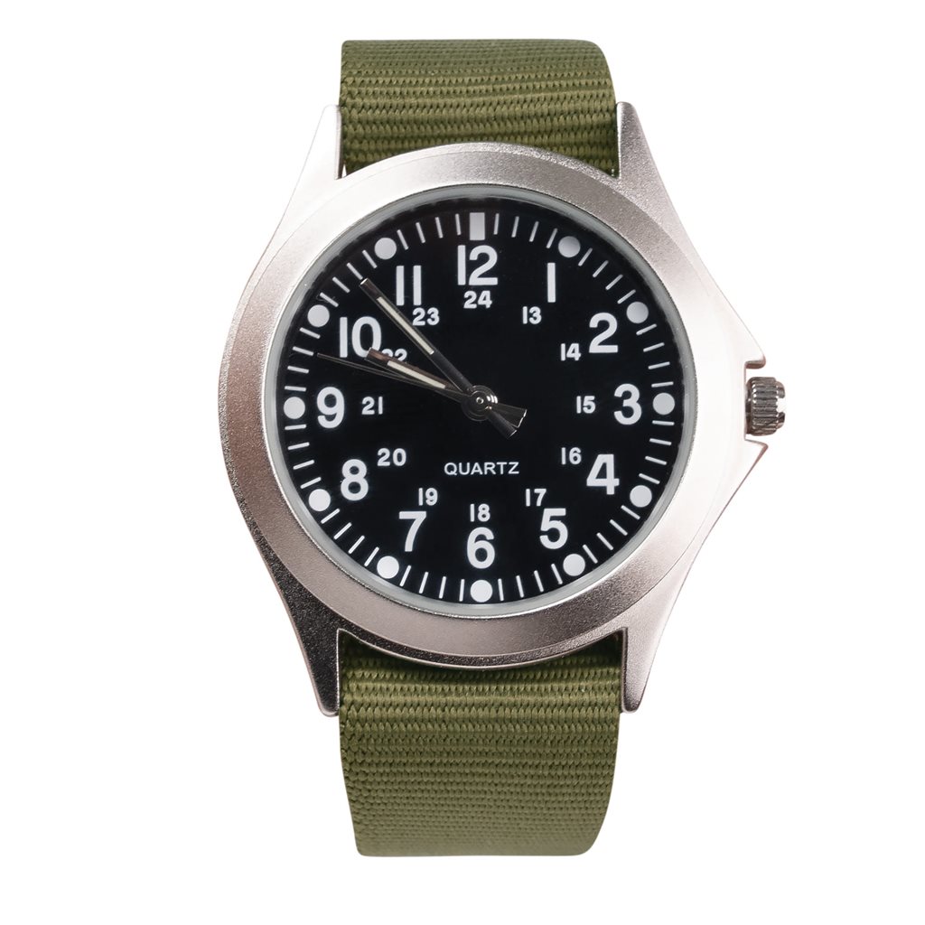 Levně ROTHCO hodinky MILITARY QUARTZ ZELENÉ