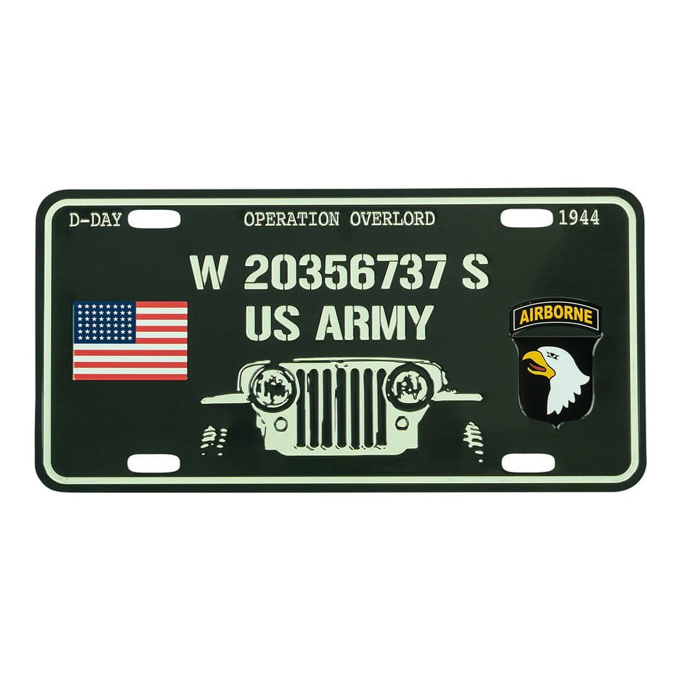 Levně Cedule plechová D-DAY WILLYS na auto